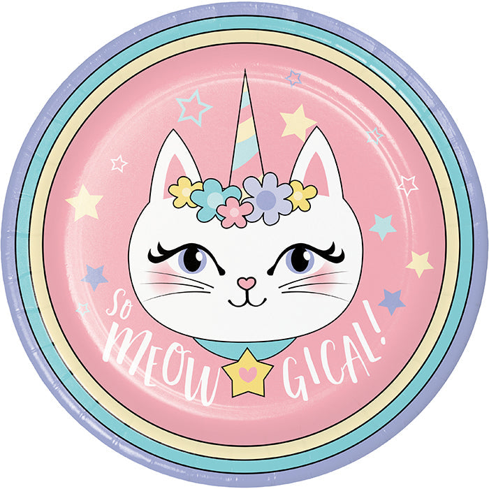 96ct Bulk Sassy Caticorn Dinner Plates