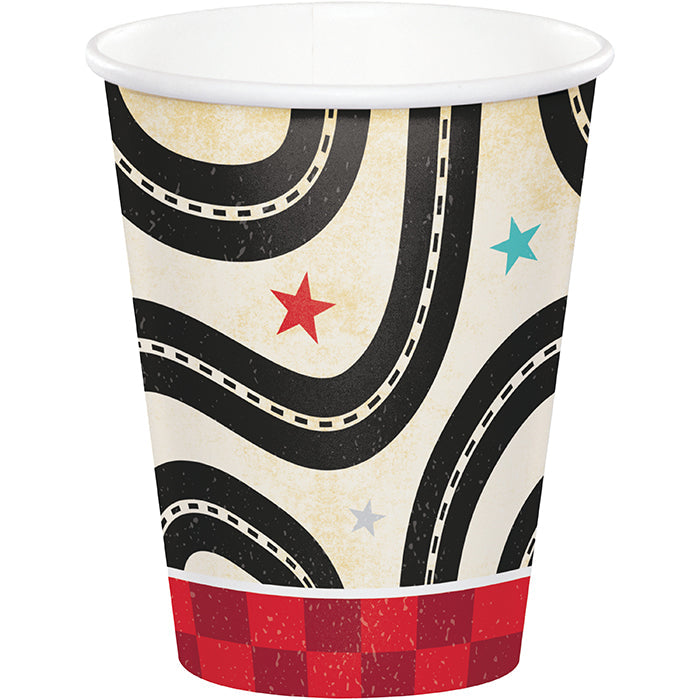 96ct Bulk Vintage Race Car Paper Cups