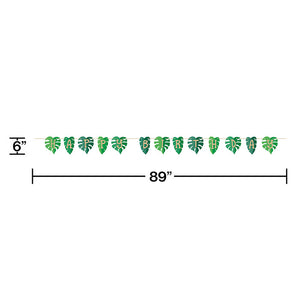 12ct Bulk Jungle Leaf Happy Birthday Banners