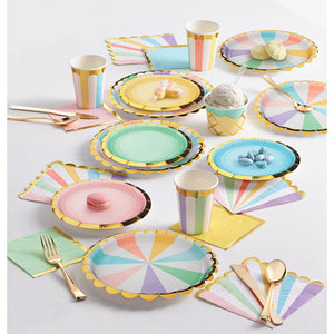 96ct Bulk Pastel Celebrations Assorted Dessert Plates