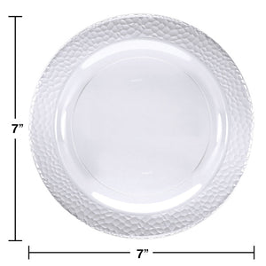 120ct Bulk Clear Pebble Plastic Dessert Plates