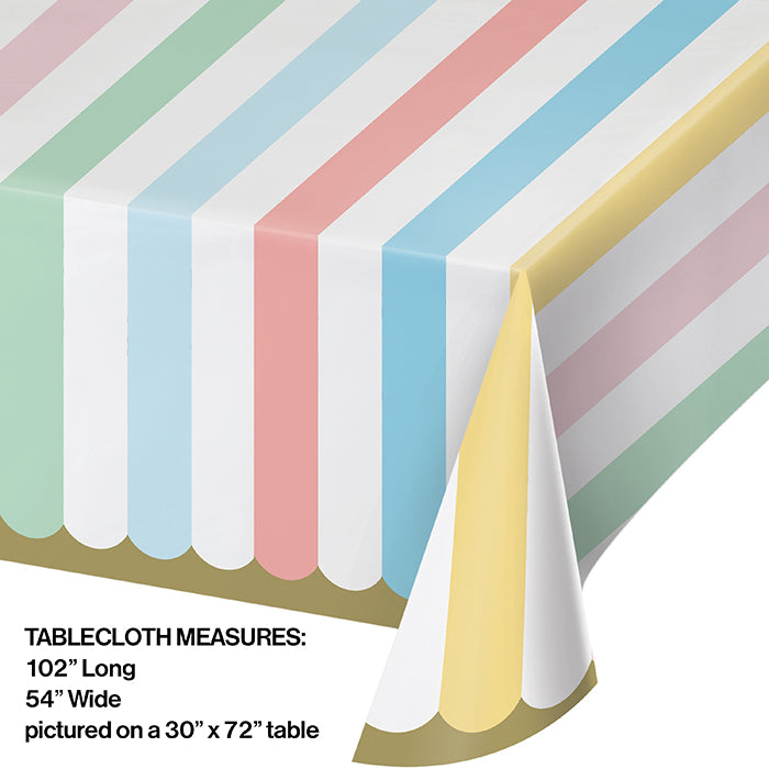 6ct Bulk Pastel Celebrations Paper Table Covers