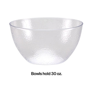 12ct Bulk Clear Pebble 30 oz Plastic Bowls