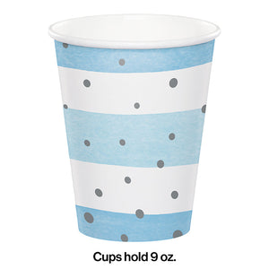 96ct Bulk Blue and Silver Celebration Cups