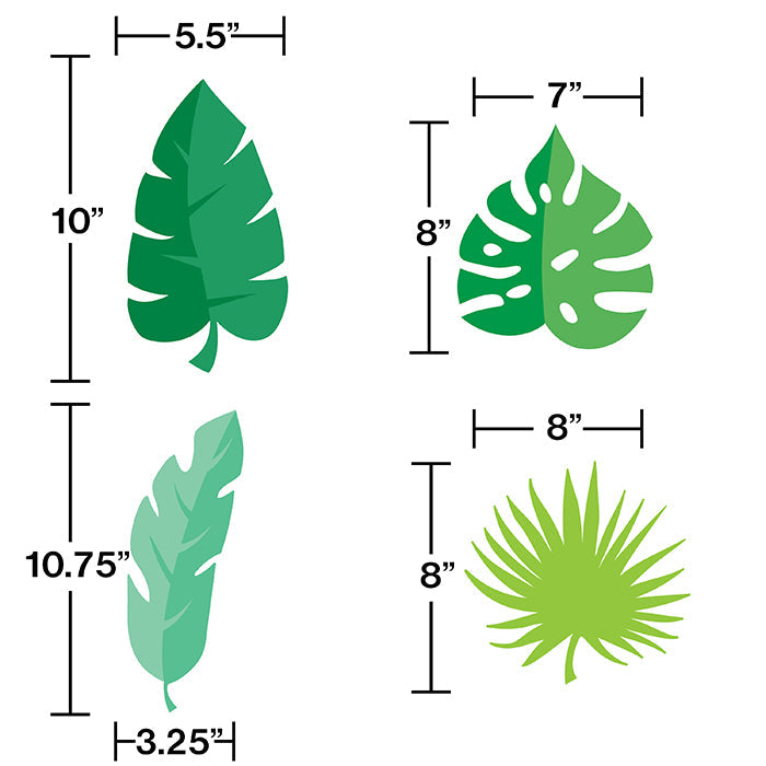 144ct Bulk Jungle Leaf Cutouts