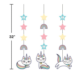 36ct Bulk Sassy Caticorn Hanging Cutouts