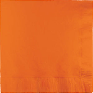 Bulk 250ct Sunkissed Orange Dinner Napkins 3 Ply 