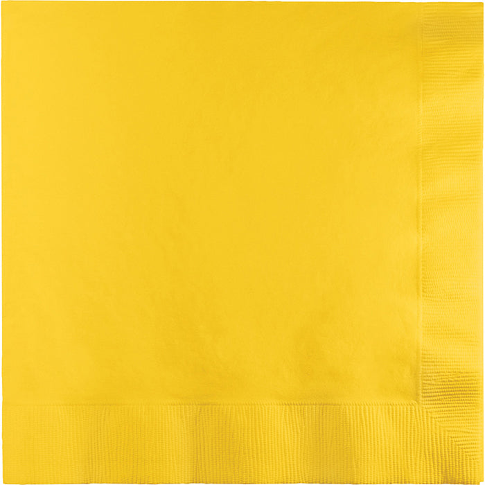 Bulk 250ct School Bus Yellow Dinner Napkins 3 Ply 