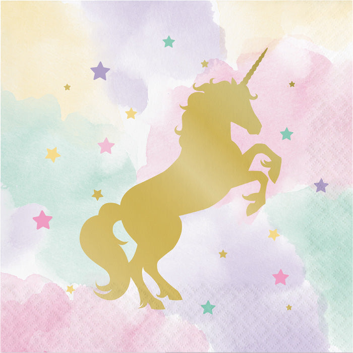 192ct Bulk Sparkle Unicorn Luncheon Napkins