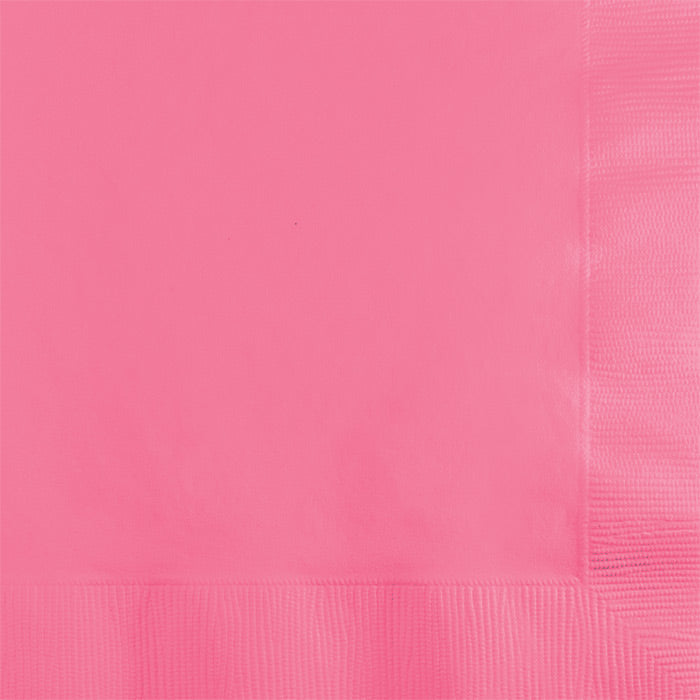 Bulk 600ct Candy Pink 2 ply Beverage Napkins 