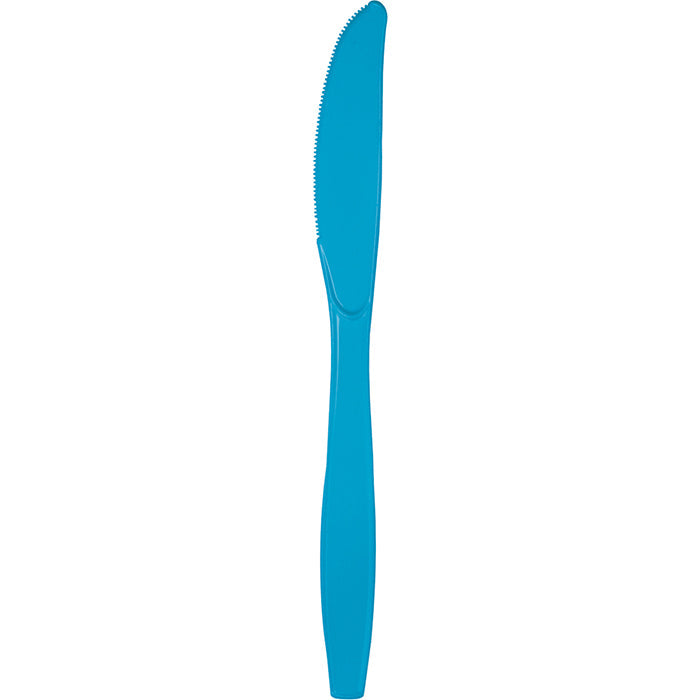 Bulk 288ct Turquoise Plastic Knives 