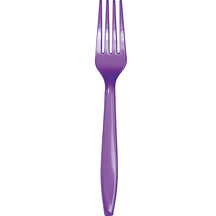 Bulk 288ct Amethyst Purple Plastic Forks 