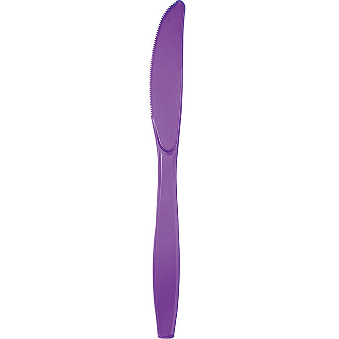 Bulk 288ct Amethyst Purple Plastic Knives 
