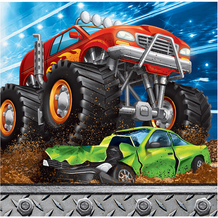 192ct Bulk Monster Truck Beverage Napkins