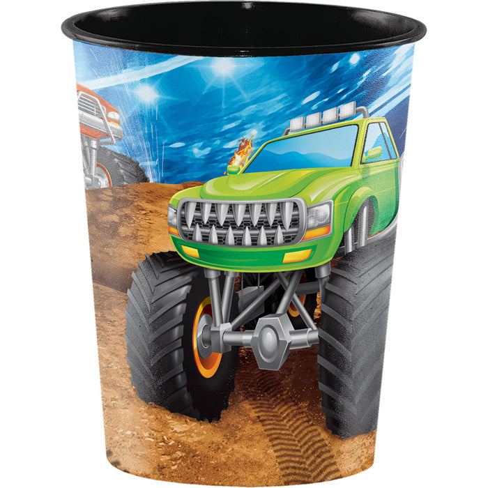 Monster Truck 16 oz Plastic Cups (12 per Case) - $12.24/case