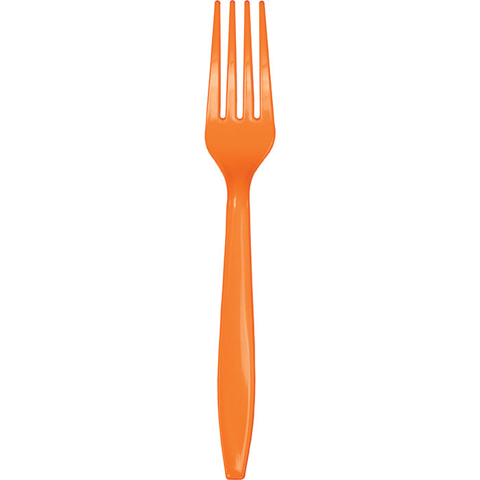 Bulk 600ct Sunkissed Orange Bulk Plastic Forks 