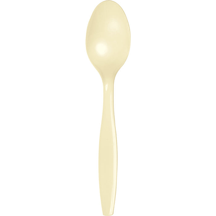 Bulk 288ct Ivory Plastic Spoons 