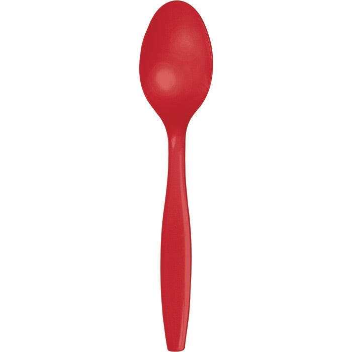 Classic Red Bulk Plastic Spoons (600/Case) - $53.82/case