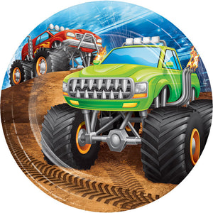 96ct Bulk Monster Truck Dessert Plates