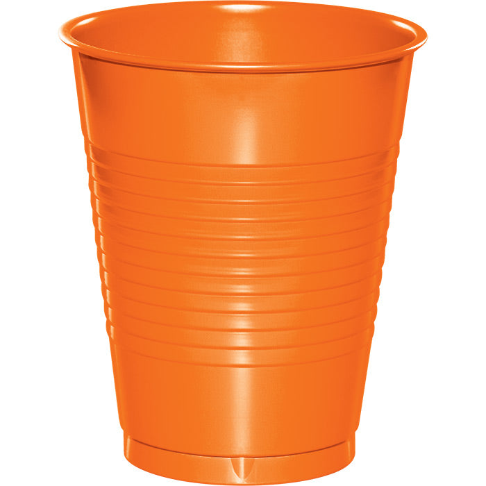 Bulk 240ct Sunkissed Orange 16 oz Plastic Cups 