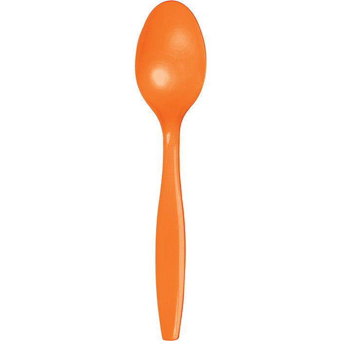 Bulk 600ct Sunkissed Orange Bulk Plastic Spoons 