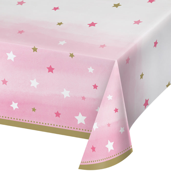 6ct Bulk One Little Star Girl Plastic Table Covers