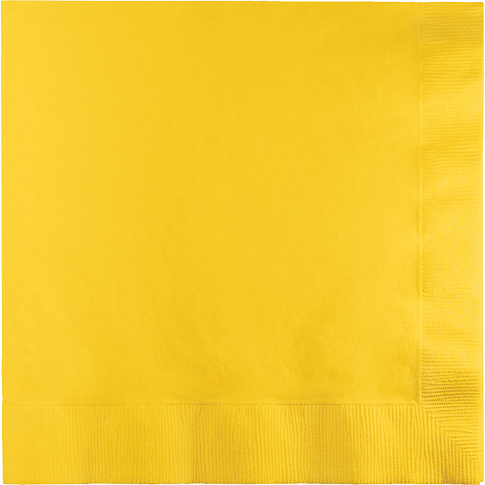 Bulk 500ct School Bus Yellow Luncheon Napkins 3 ply 