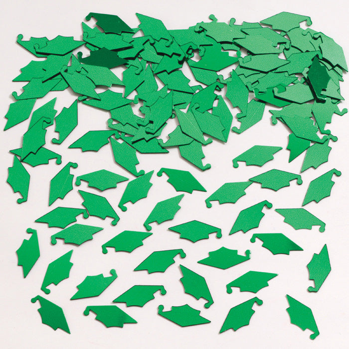 12ct Bulk Green Mortarboard Graduation Confetti