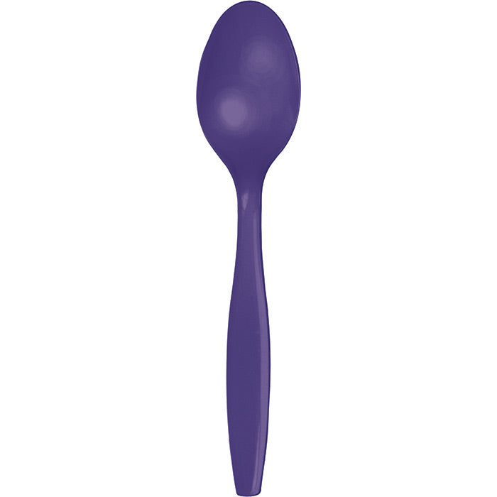 Creative Converting Premium Plastic Spoons, Purple - 50 count