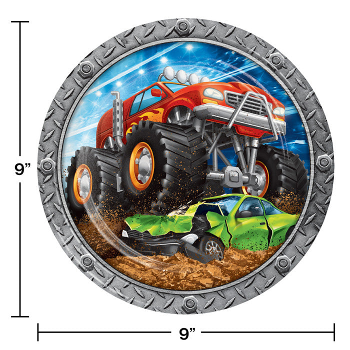 Monster Truck Rally Paper Plates
