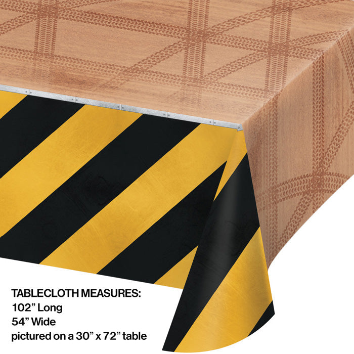 6ct Bulk Big Dig Construction Plastic Table Covers