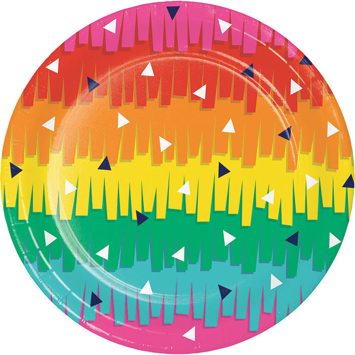 96ct Bulk Fiesta Fun Dessert Plates