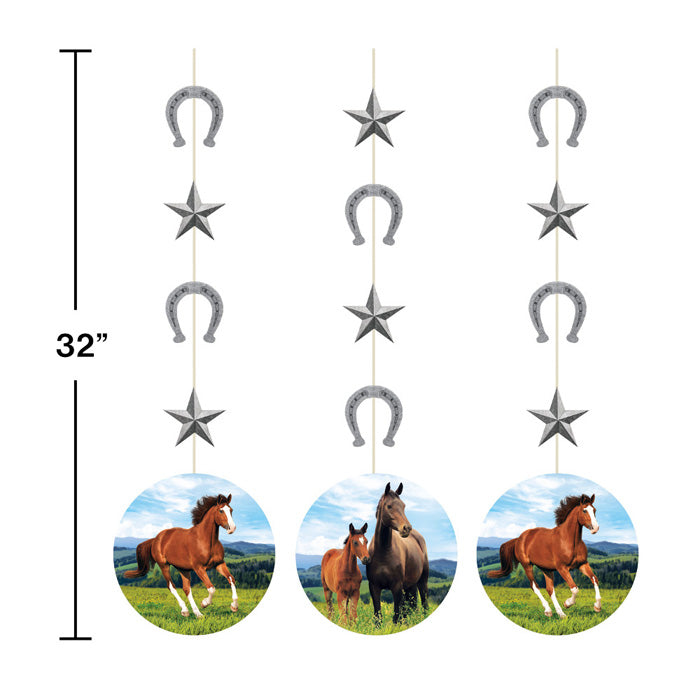 36ct Bulk Wild Horse Hanging Decorations