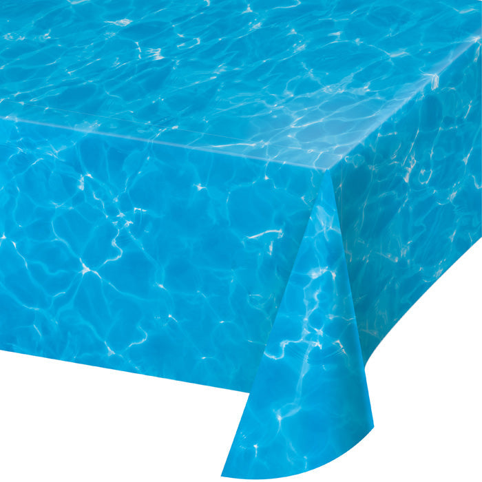 6ct Bulk Water Print Plastic Table Covers