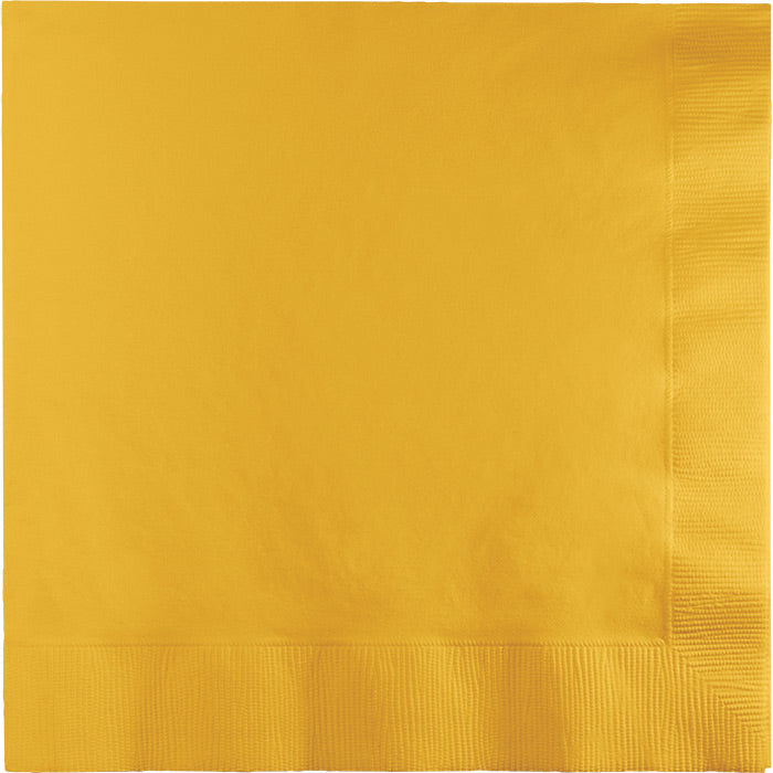 Bulk 600ct School Bus Yellow 2 Ply Luncheon Napkins 