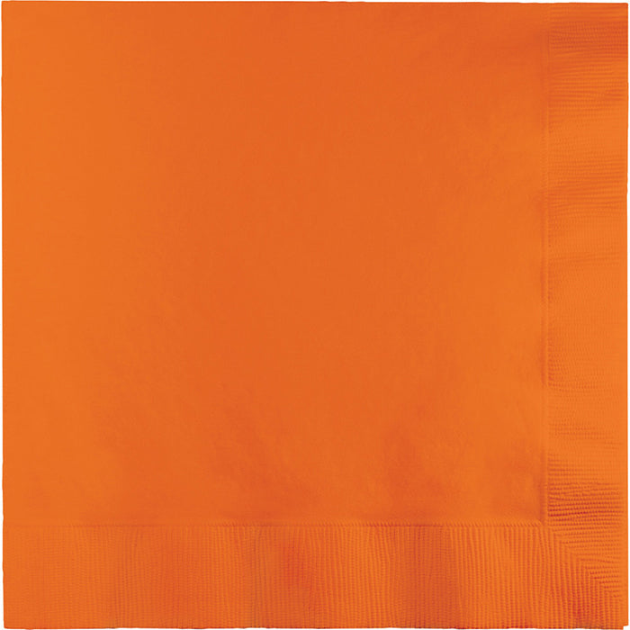 Bulk 500ct Sunkissed Orange Luncheon Napkins 3 ply 